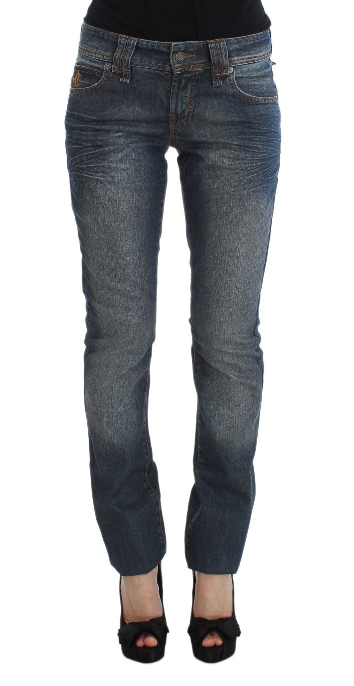 John Galliano Blaue Waschung Baumwollmischung Slim Fit Jeans