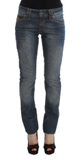 John Galliano Blaue Waschung Baumwollmischung Slim Fit Jeans