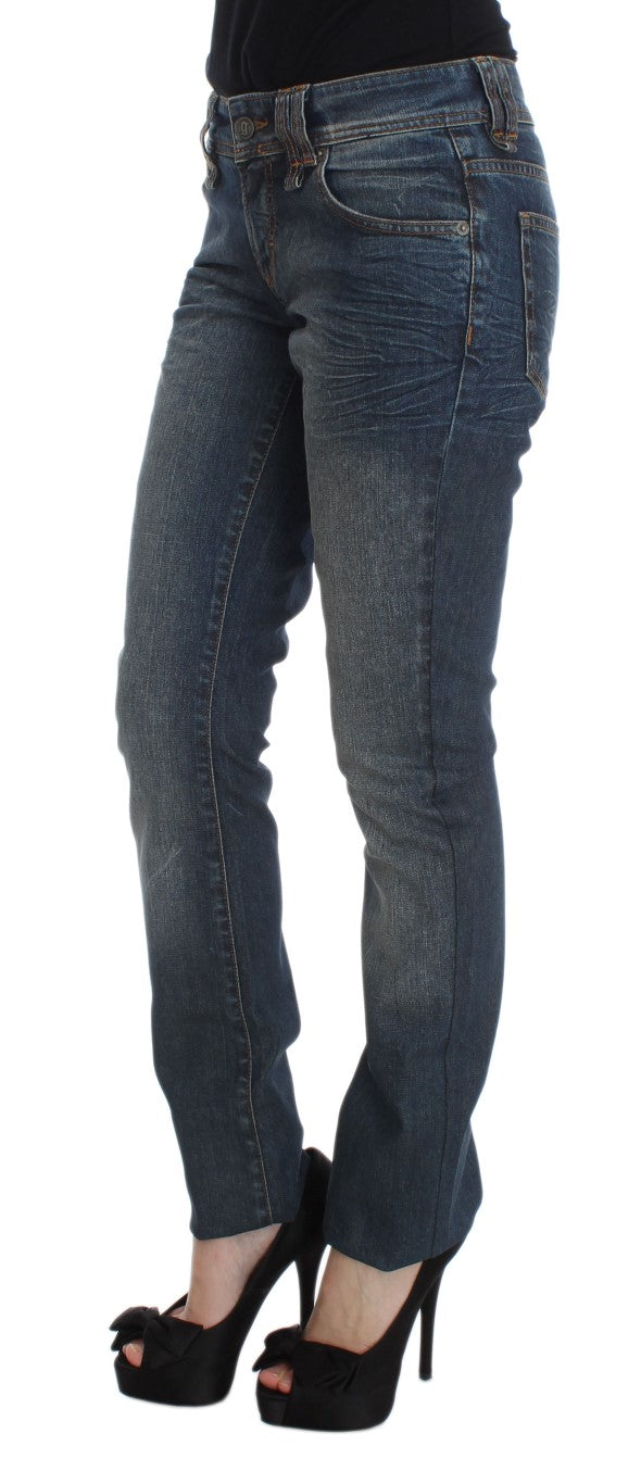 John Galliano Blaue Waschung Baumwollmischung Slim Fit Jeans