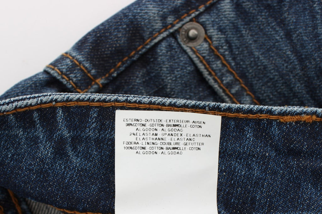 John Galliano Blaue Waschung Baumwollmischung Slim Fit Jeans