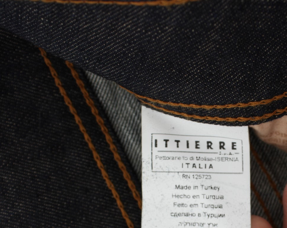 John Galliano Blue Cotton Blend Slim Fit Bootcut Jeans