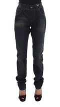 John Galliano Blaue Waschung Baumwollmischung Boyfriend Fit Jeans