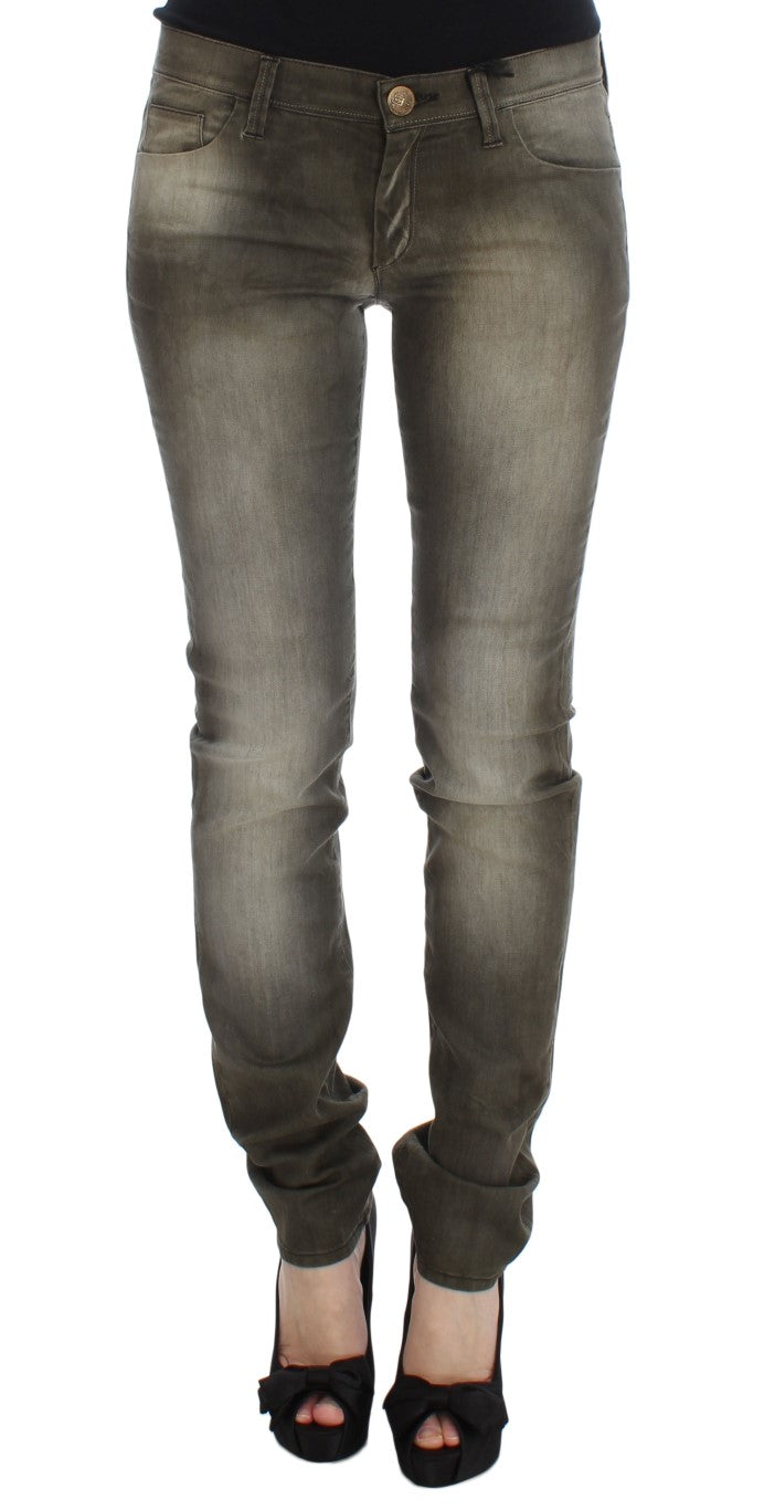 Ermanno Scervino Slim Fit Jeans in grey wash cotton blend