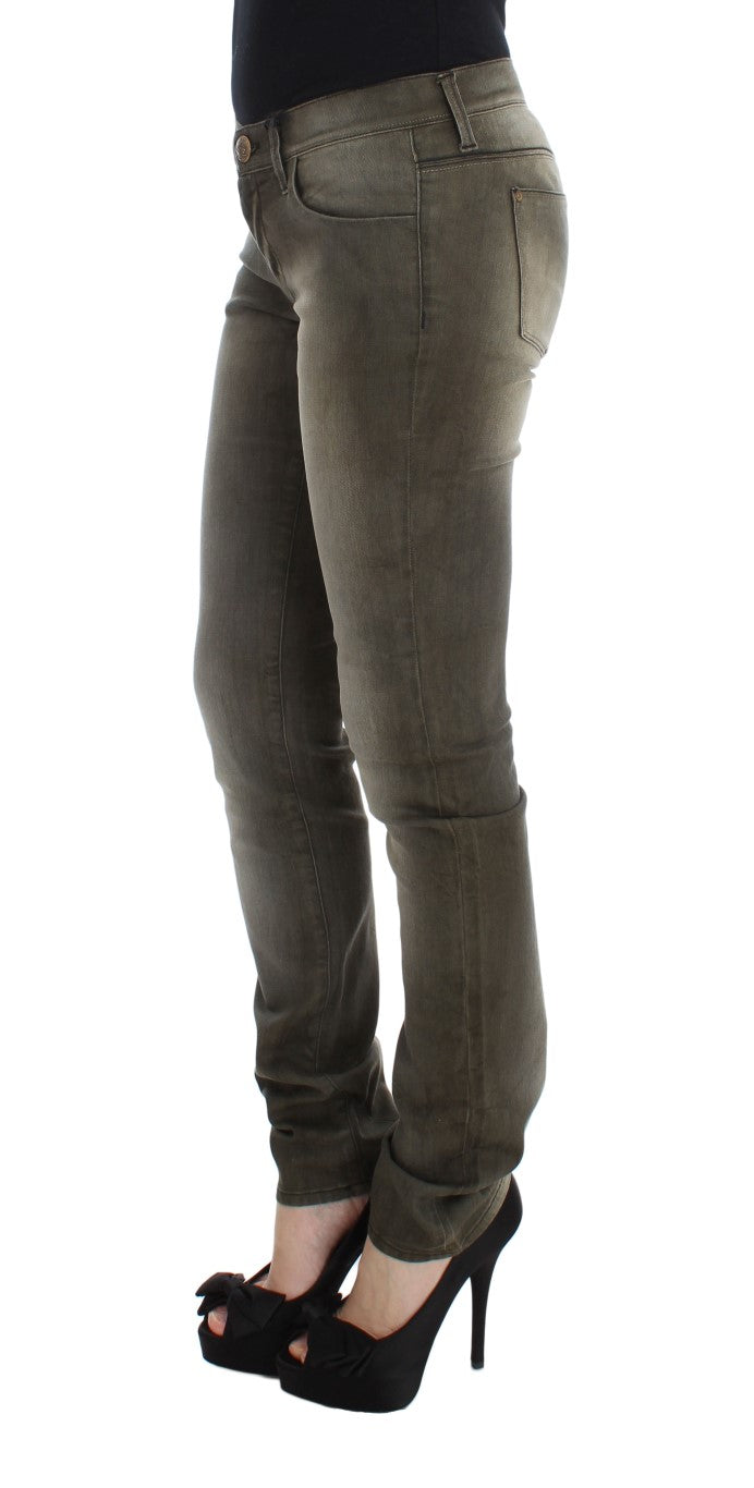 Ermanno Scervino Slim Fit Jeans in grey wash cotton blend
