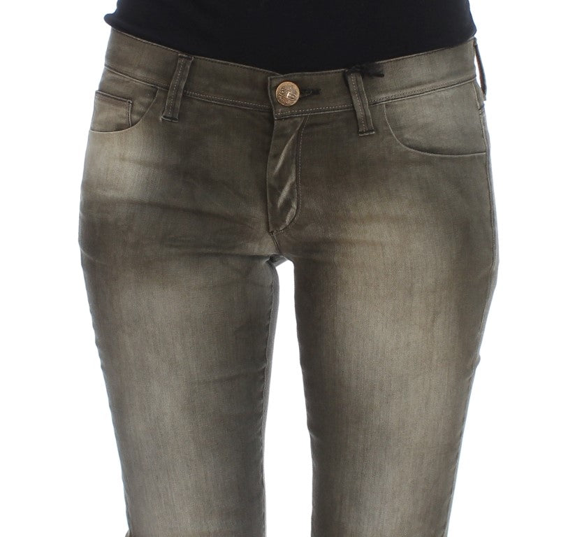 Ermanno Scervino Slim Fit Jeans in grey wash cotton blend