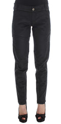 Ermanno Scervino Schwarze Baumwollmischung Regular Fit Hose