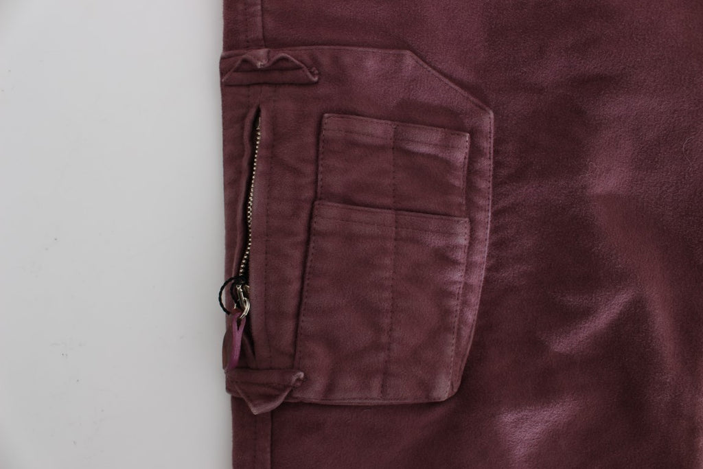 Ermanno Scervino Gekürzte Cargohose aus Baumwolle in Bordeaux