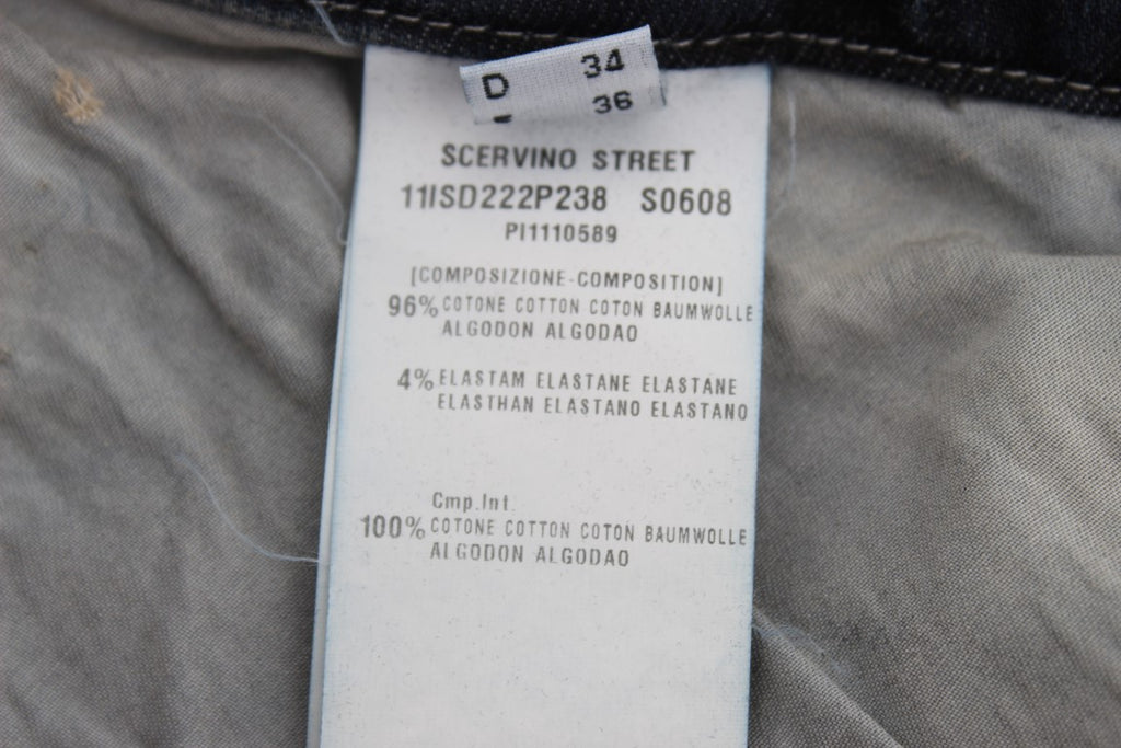 Ermanno Scervino Blue Slim Fit Cotton Blend Jeans