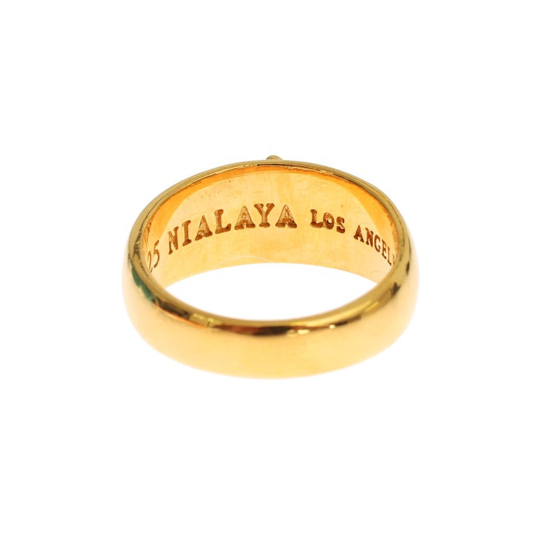 Nialaya Gold-Plated 925 Silver Ring