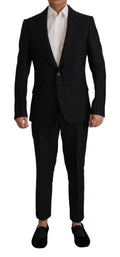Dolce & Gabbana Schwarzer Polyester Anzug 2 Stück MARTINI