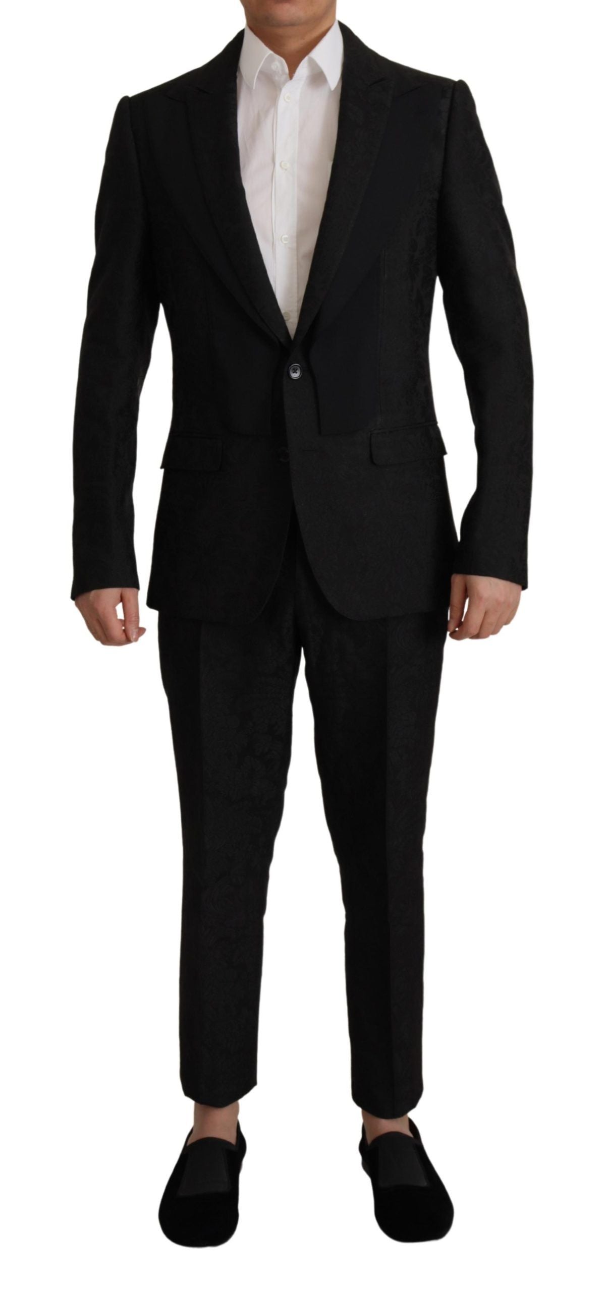 Dolce & Gabbana Schwarzer Polyester Anzug 2 Stück MARTINI