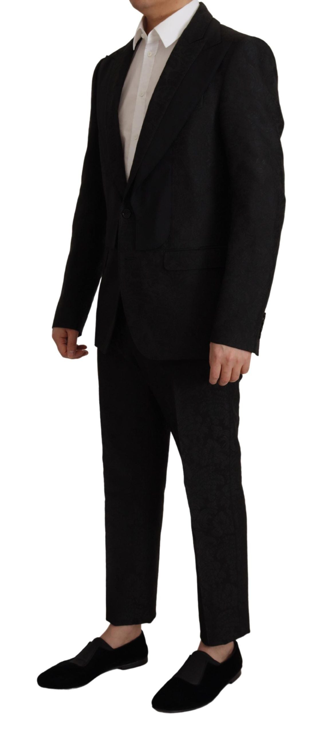 Dolce & Gabbana Schwarzer Polyester Anzug 2 Stück MARTINI