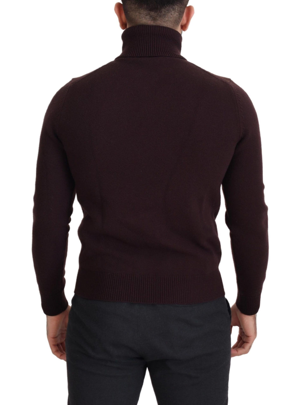 Dolce & Gabbana Brown Wool Turtleneck Sweater