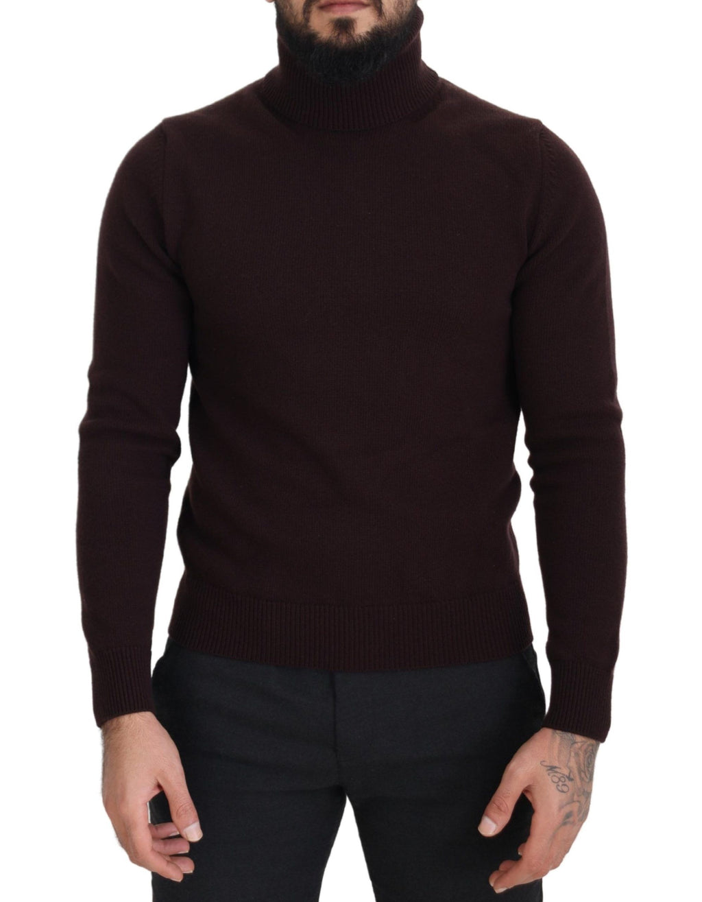Dolce & Gabbana Brown Wool Turtleneck Sweater