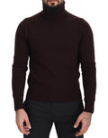 Dolce & Gabbana Brown Wool Turtleneck Sweater