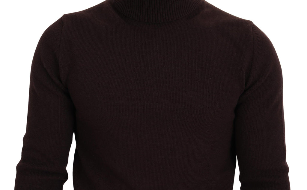 Dolce & Gabbana Brown Wool Turtleneck Sweater