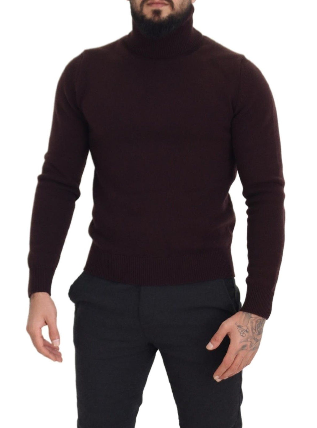 Dolce & Gabbana Brown Wool Turtleneck Sweater