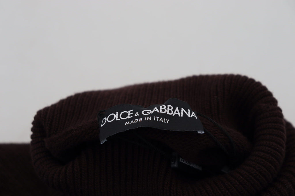 Dolce & Gabbana Brown Wool Turtleneck Sweater