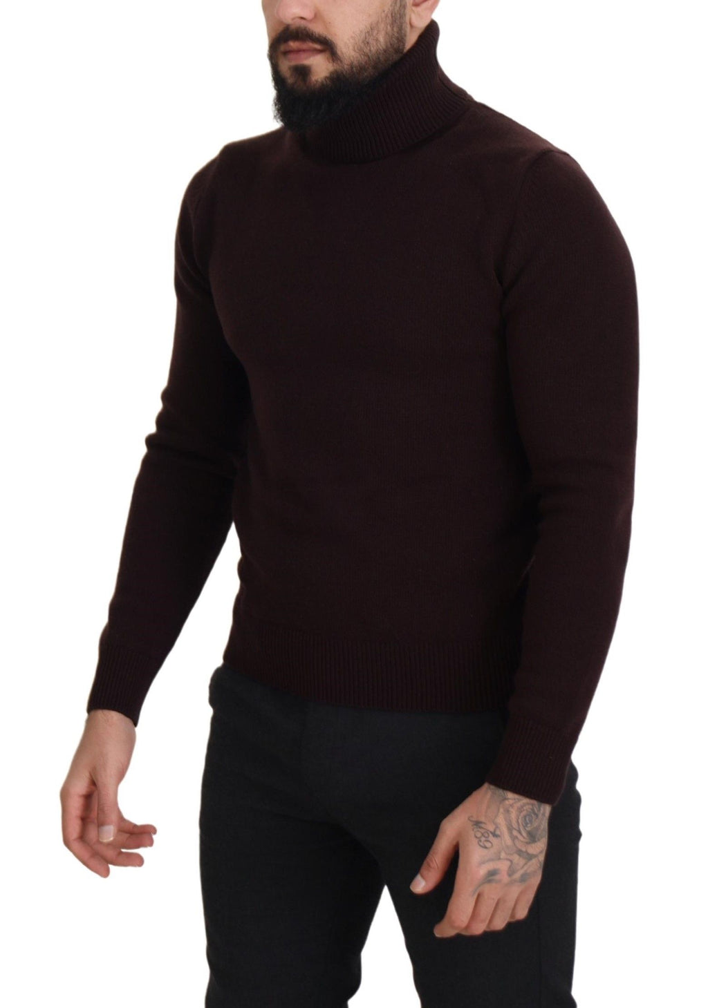 Dolce & Gabbana Brown Wool Turtleneck Sweater