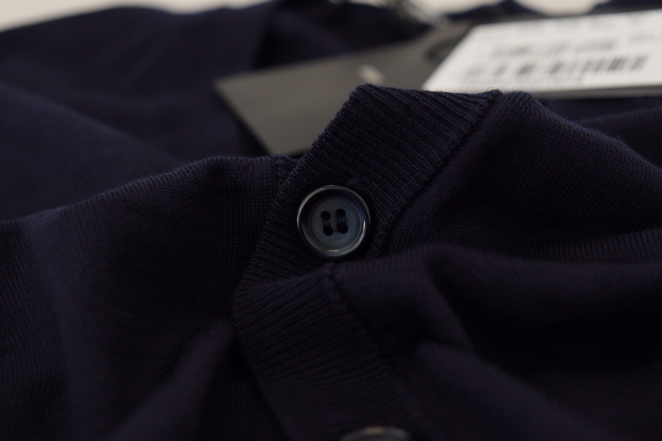 Dolce & Gabbana Blaue STAFF Daunen-Strickjacke aus Wolle