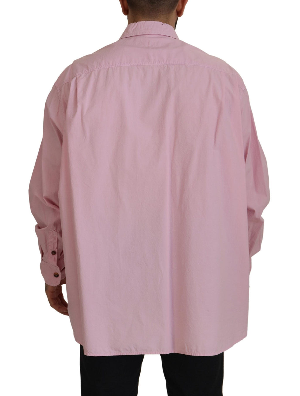 Dolce & Gabbana Rosa lässiges Button Down Hemd mit langen Ärmeln