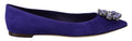 Dolce & Gabbana Lila Wildleder Kristalle Loafers Flats Schuhe