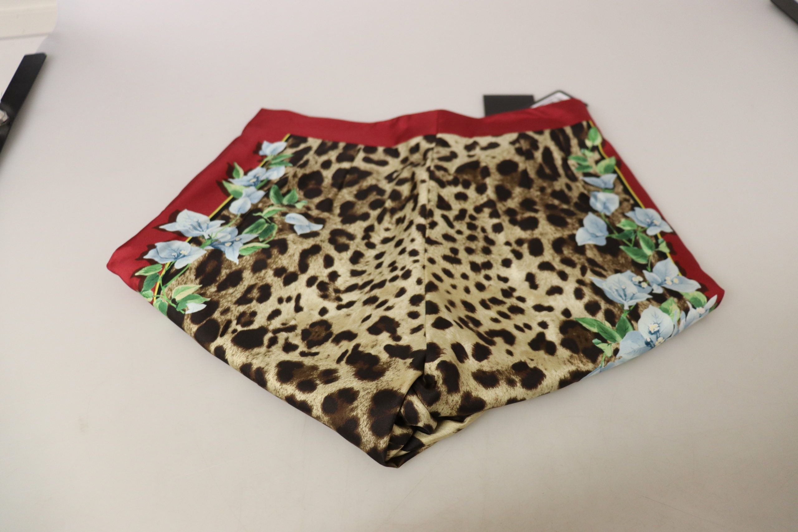 Dolce & Gabbana Multicolor Leopard Flora Printed Mid Waist Trousers