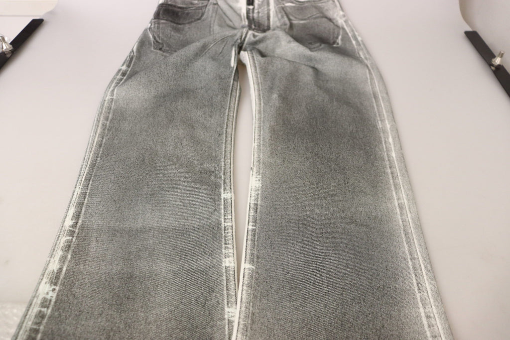 Dolce & Gabbana Grey Washed High-Waisted Denim Cotton Jeans
