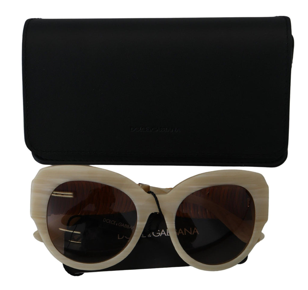 Dolce & Gabbana Beige Acetat Vollrand braune Gläser DG4294 Sonnenbrille