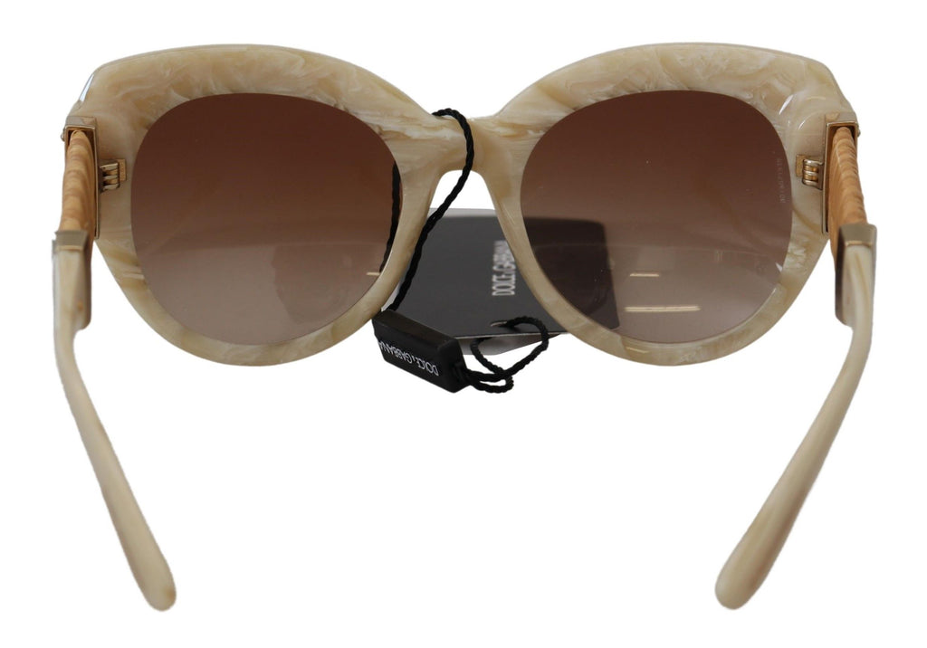 Dolce & Gabbana Beige Acetat Vollrand braune Gläser DG4294 Sonnenbrille