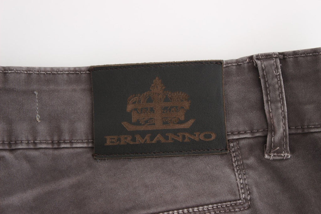 Ermanno Scervino Graue Slim Jeans Denim-Hosen Skinny Leg Stretch