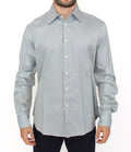 Ermanno Scervino Grey Long-Sleeved Cotton Casual Top