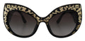 Dolce & Gabbana Black Gold Sequin Butterfly Polarized Sunglasses DG4326