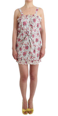 Ermanno Scervino Strandmode Pink Floral Beach Minikleid Kurz