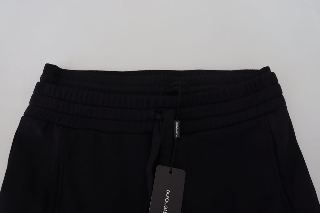 Dolce & Gabbana Schwarze Bermuda Cargo-Shorts aus Baumwolle