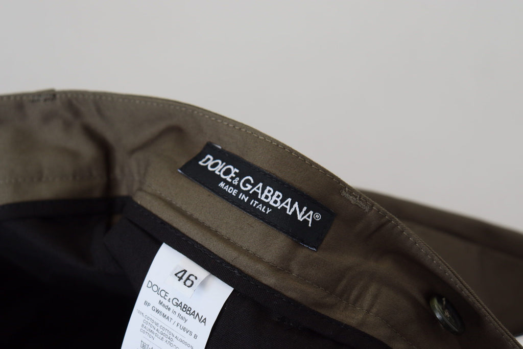 Dolce & Gabbana Grüne Chinos Baumwolle Casual Shorts