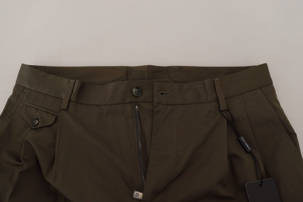 Dolce & Gabbana Grüne Chinos Baumwolle Casual Shorts