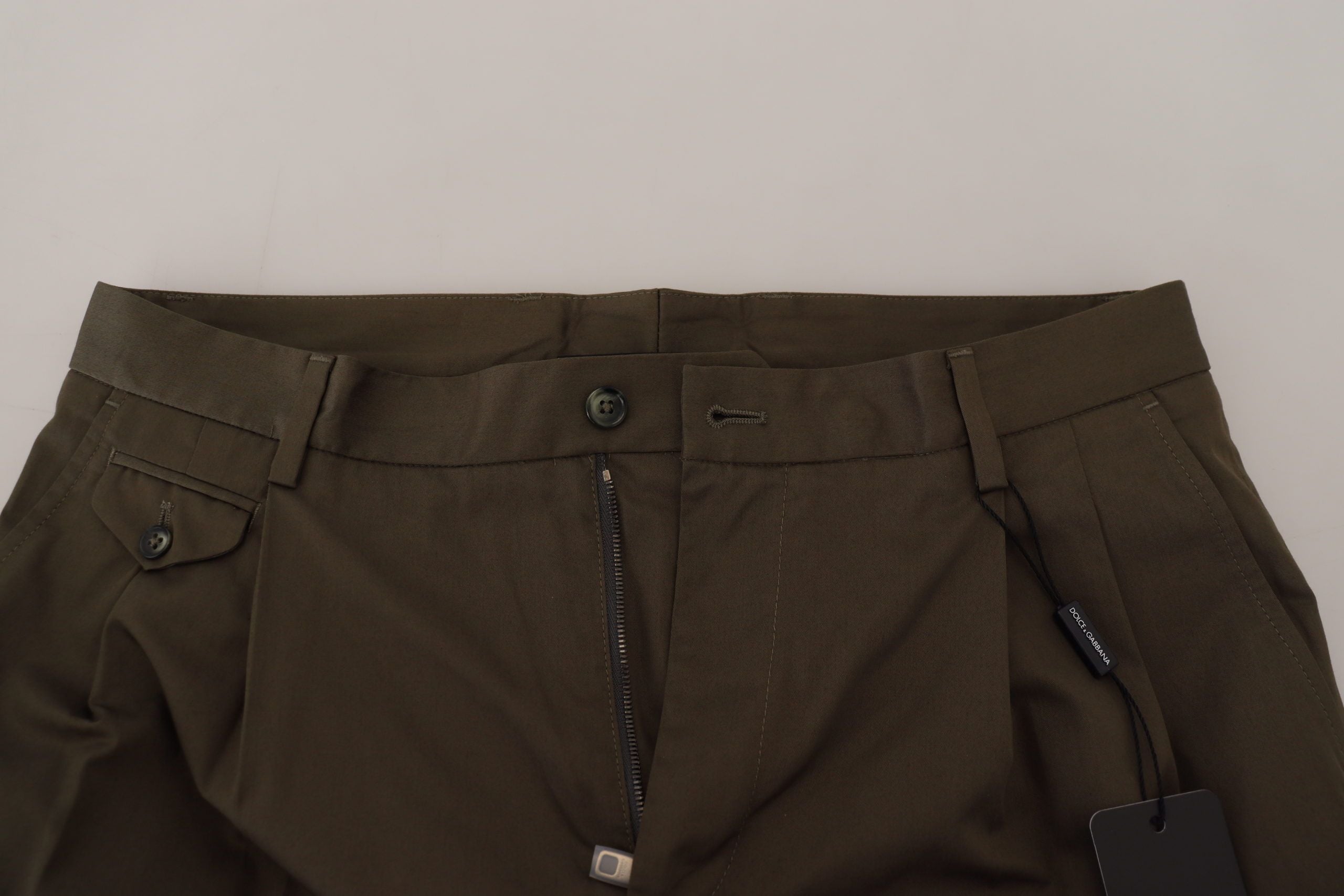 Dolce & Gabbana Grüne Chinos Baumwolle Casual Shorts