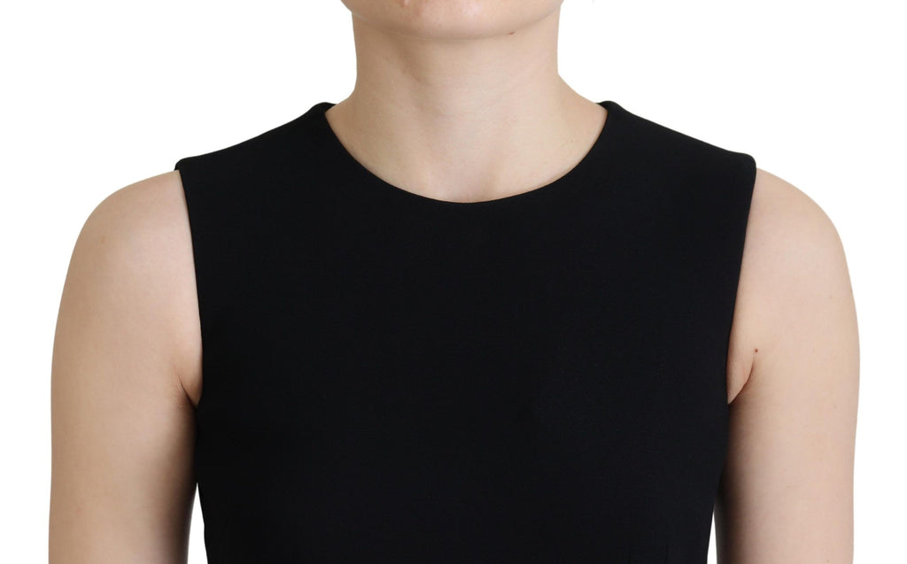 Dolce & Gabbana Schwarzes Kleid Etuikleid aus Viskose