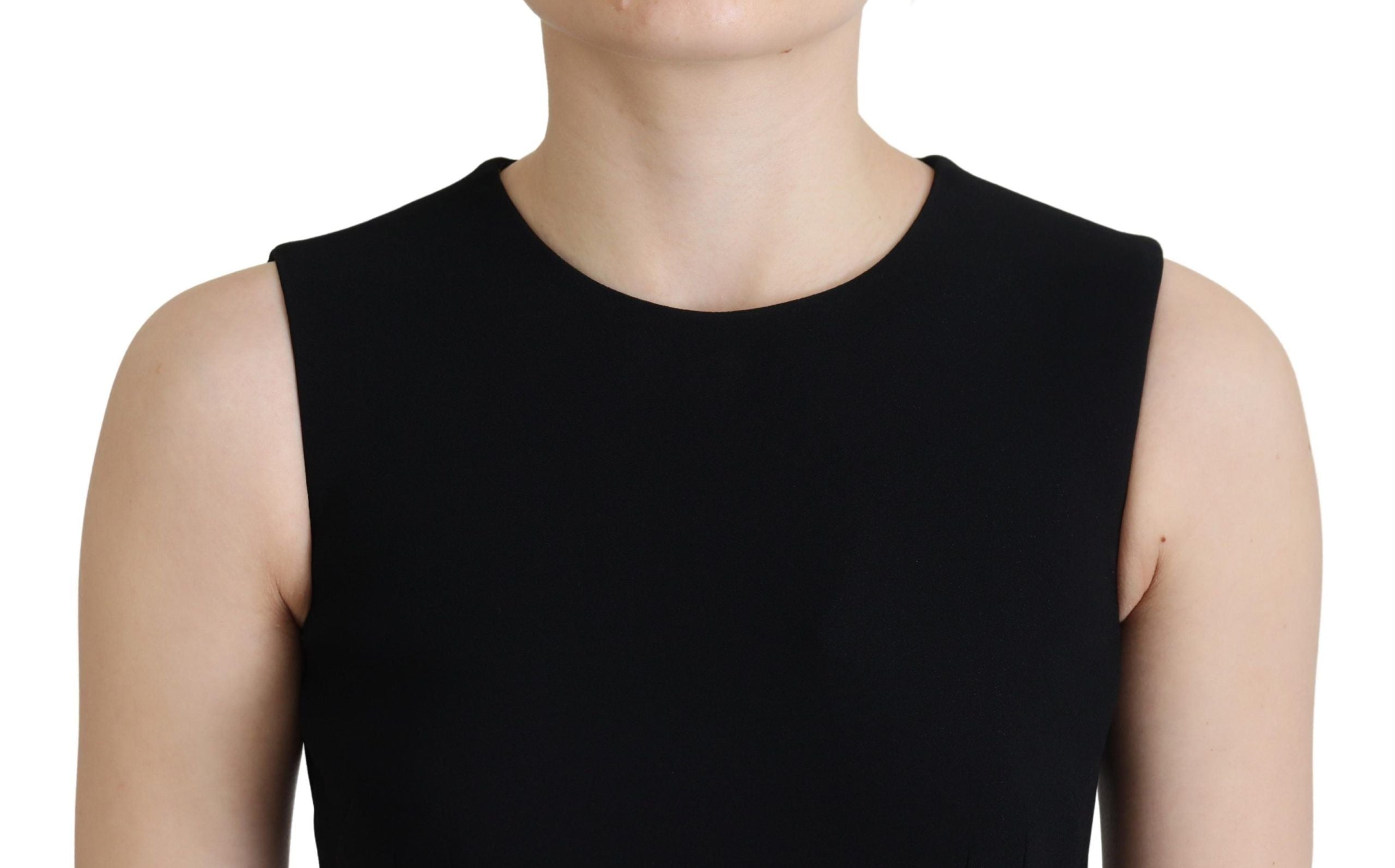 Dolce & Gabbana Schwarzes Kleid Etuikleid aus Viskose