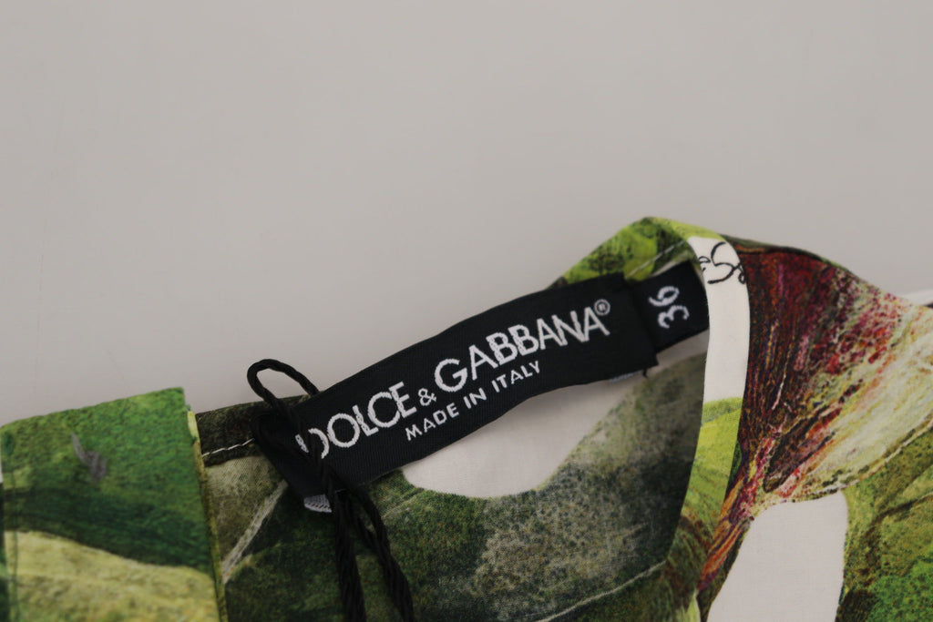 Dolce & Gabbana Baumwoll-Top mit Rundhalsausschnitt Bluse Frucht-T-Shirt