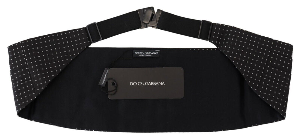 Dolce & Gabbana Men's Black Polka Dot Wide Waistband Cummerbund