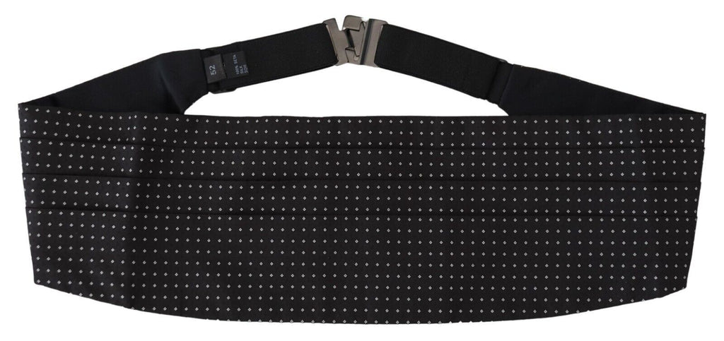 Dolce & Gabbana Men's Black Polka Dot Wide Waistband Cummerbund