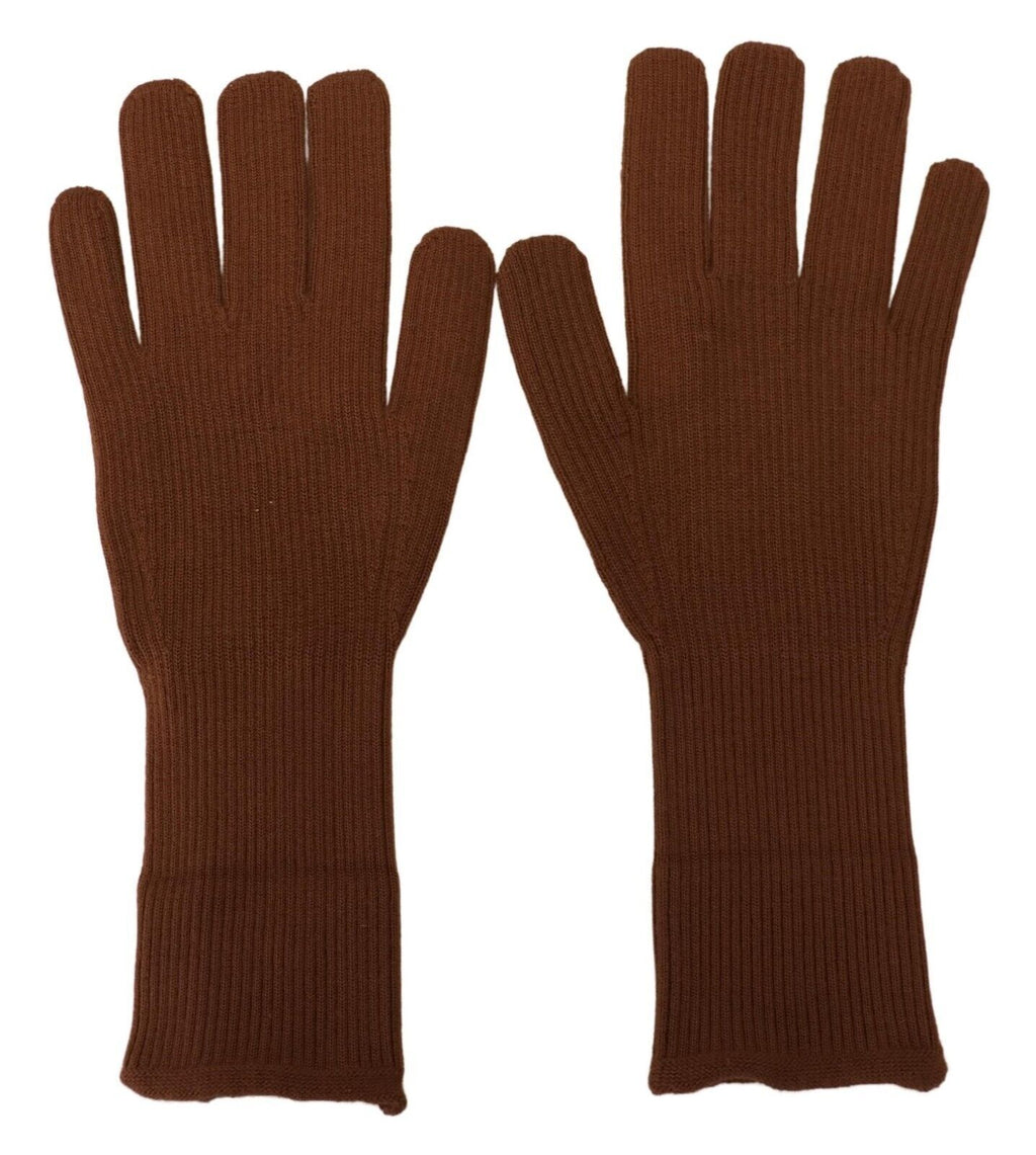 Dolce & Gabbana Braune Kaschmir-Handschuhe für Männer mit Handschuhen