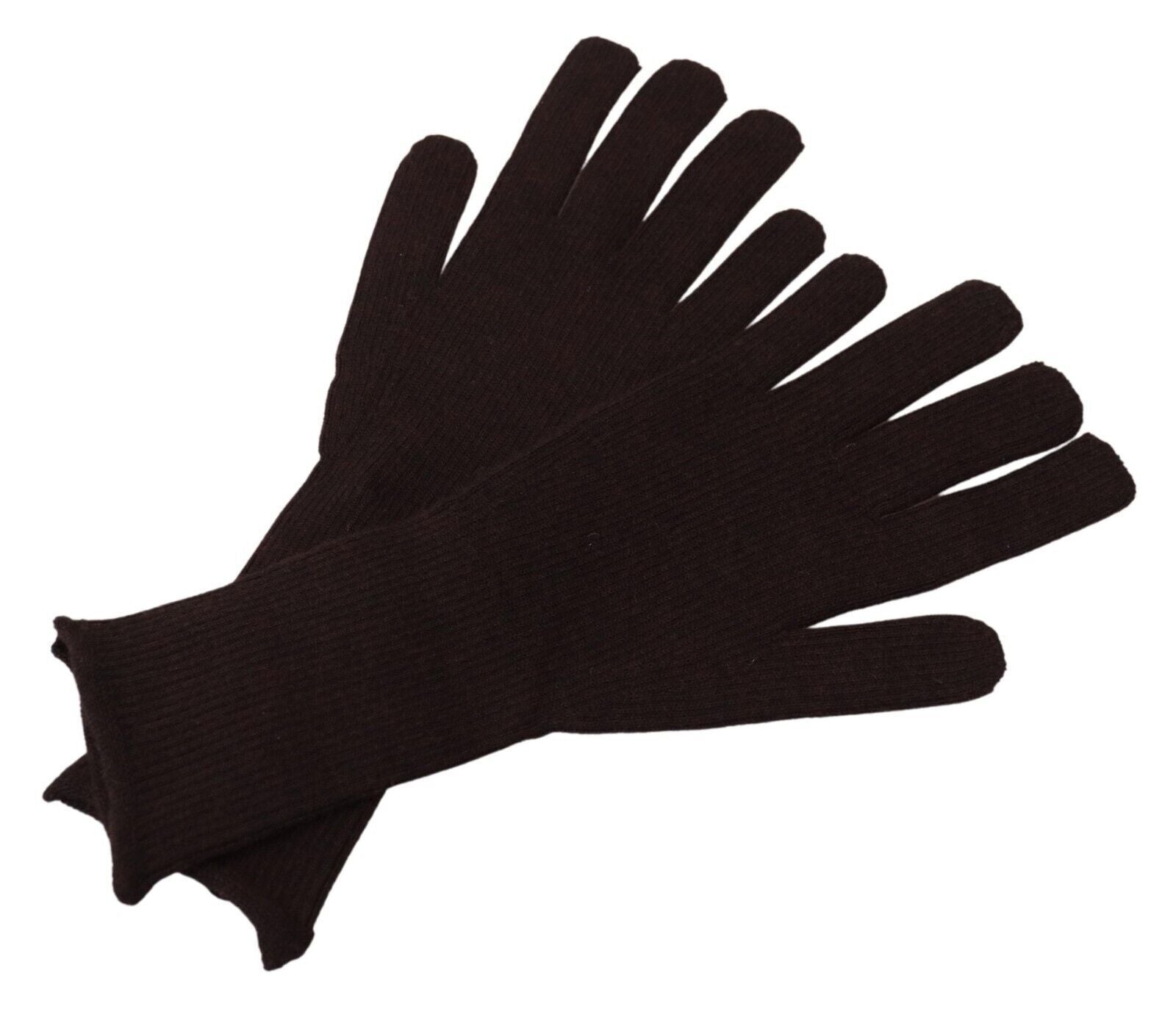 Dolce & Gabbana Brown Cashmere Silk Hand Mittens Men's Gloves