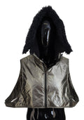 Dolce & Gabbana Silver Fur Full Head Wrap Men's Nylon Hat