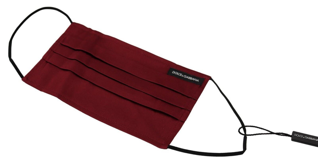 Dolce & Gabbana Chestnut Silk Pleated Elastic Earloop One Size Face Mask
