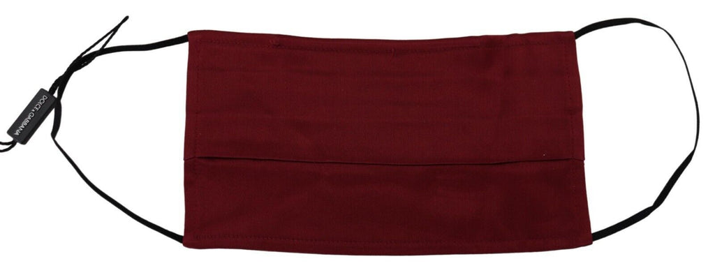 Dolce & Gabbana Chestnut Silk Pleated Elastic Earloop One Size Face Mask
