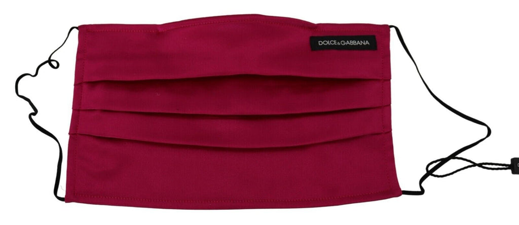 Dolce & Gabbana Chestnut Silk Pleated Elastic Earloop One Size Face Mask