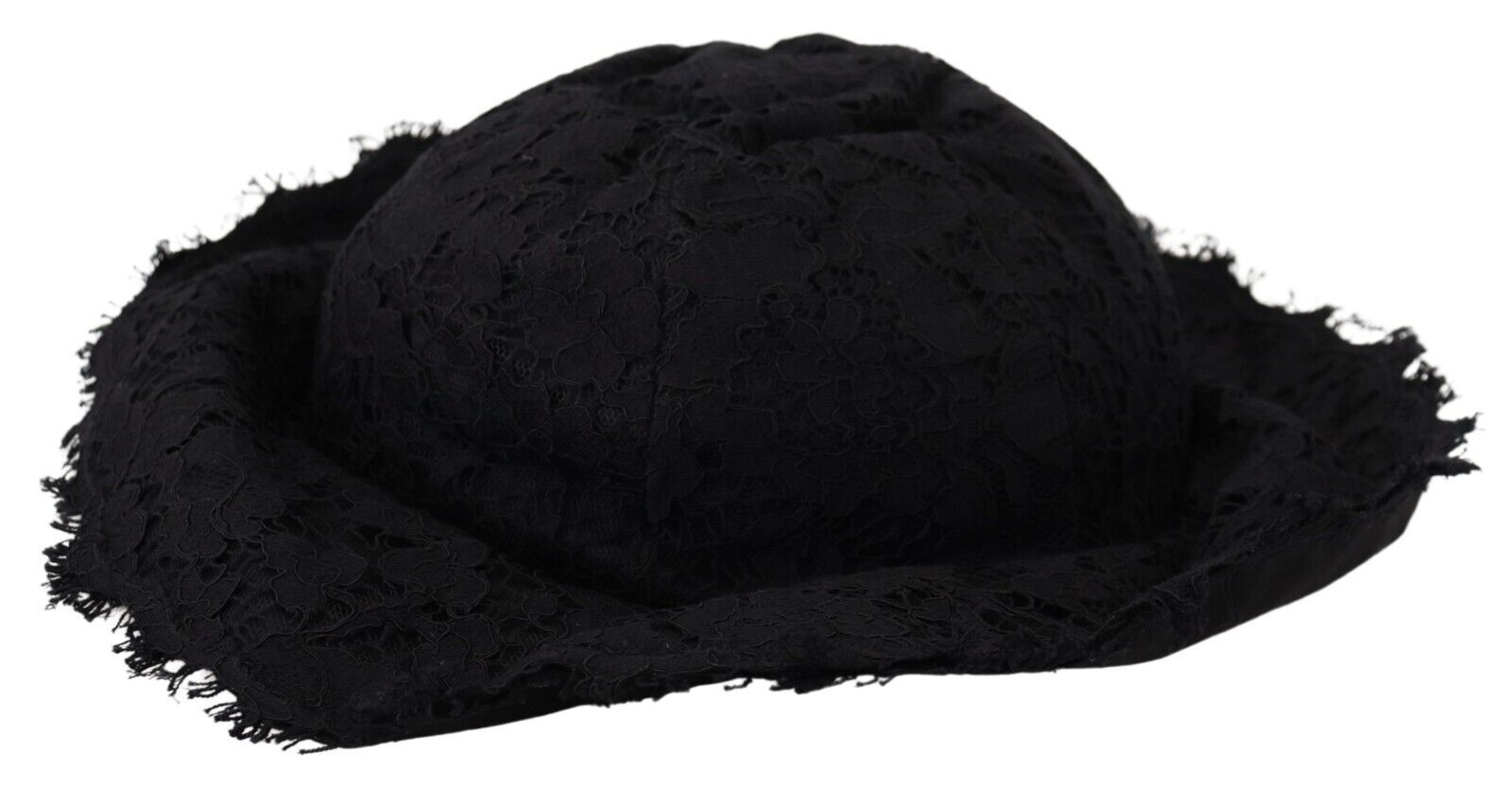 Dolce & Gabbana Black Cotton Wide-Brim Hat